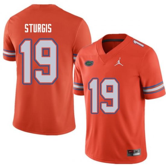 Men's Florida Gators #19 Caleb Sturgis NCAA Jordan Brand Orange Authentic Stitched College Football Jersey QVF7462GW